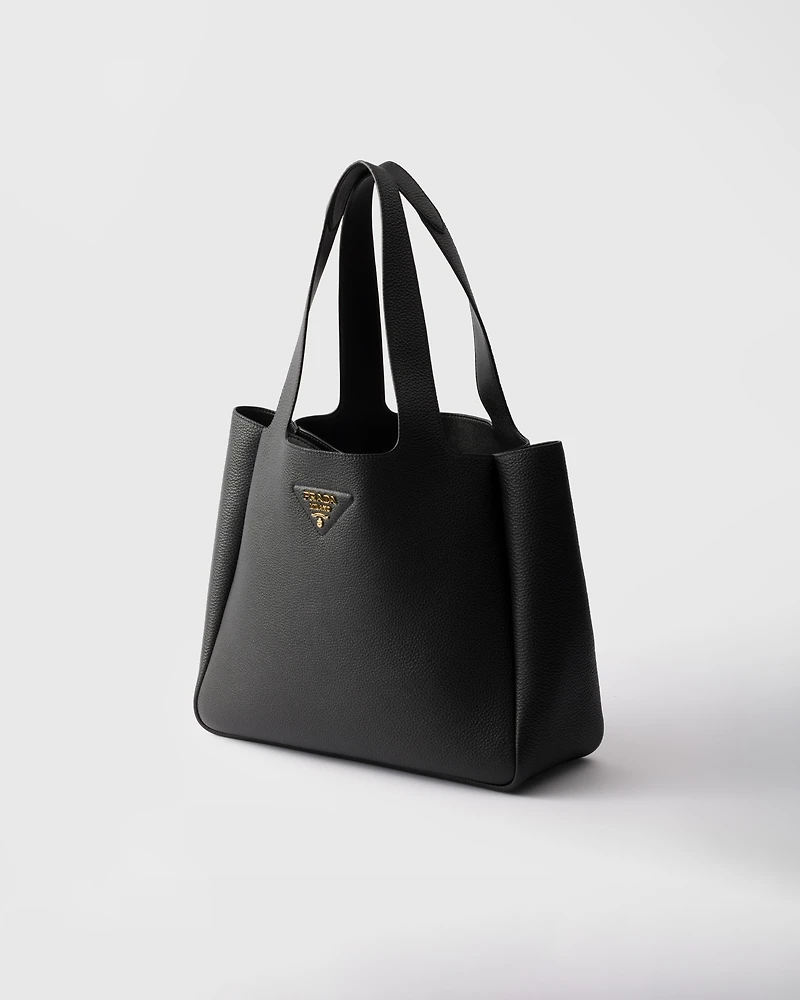 Medium leather tote bag