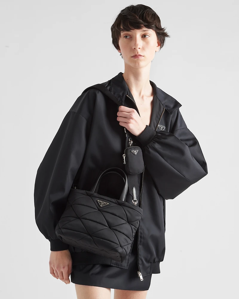 Padded Re-Nylon tote bag