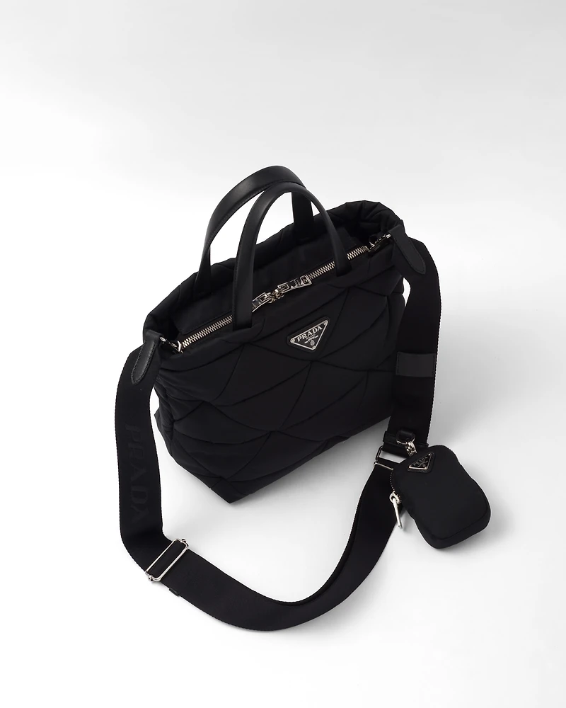 Padded Re-Nylon tote bag