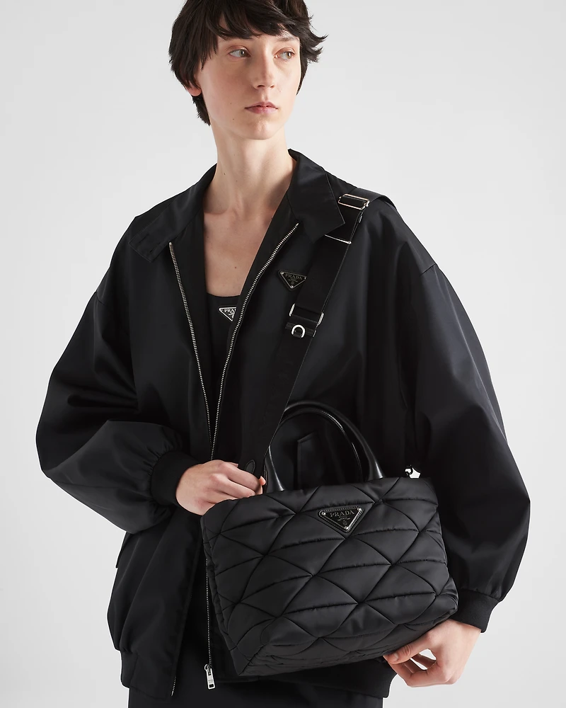 Small Re-Nylon padded tote bag