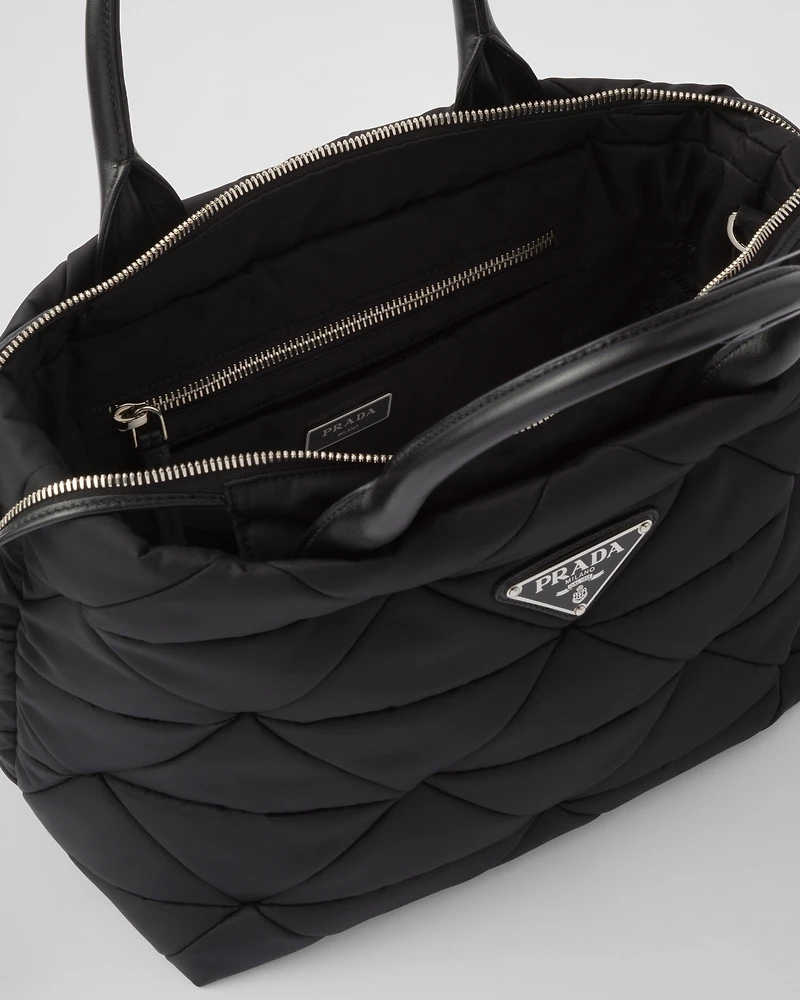 Small Re-Nylon padded tote bag