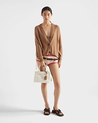Prada Jardinière small linen blend handbag