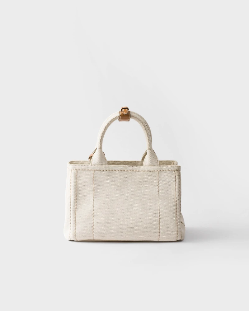 Prada Jardinière small linen blend handbag