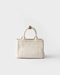 Prada Jardinière small linen blend handbag