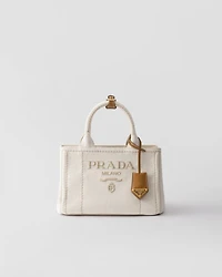 Prada Jardinière small linen blend handbag