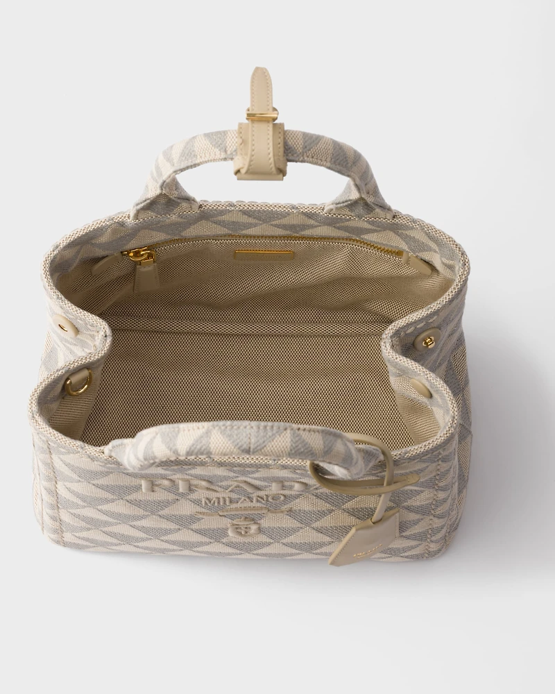Small embroidered fabric handbag