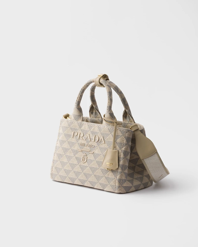 Small embroidered fabric handbag