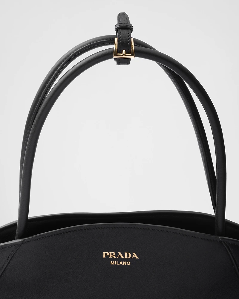 Large leather tote bag