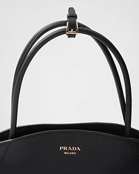Large leather tote bag