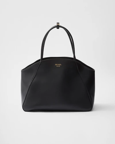 Large leather tote bag