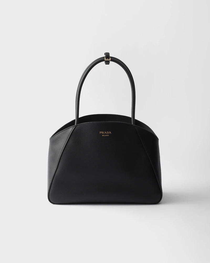 Large leather tote bag
