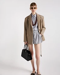 Medium leather tote bag