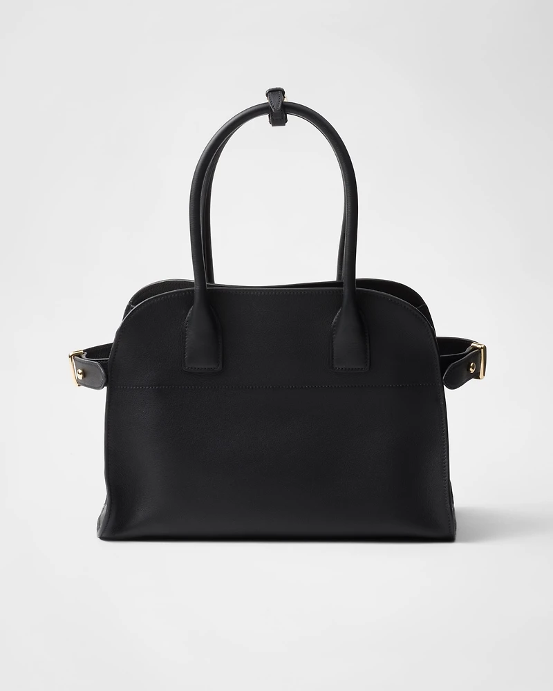 Medium leather tote bag