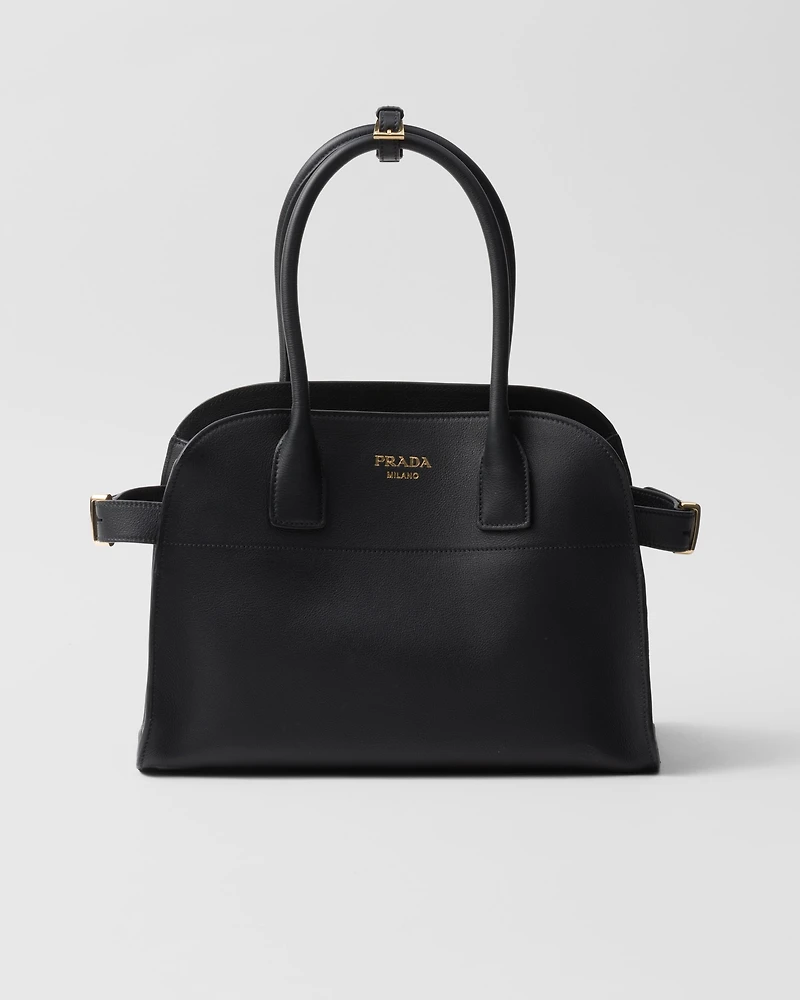 Medium leather tote bag