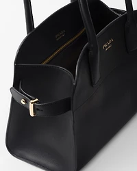 Medium leather tote bag
