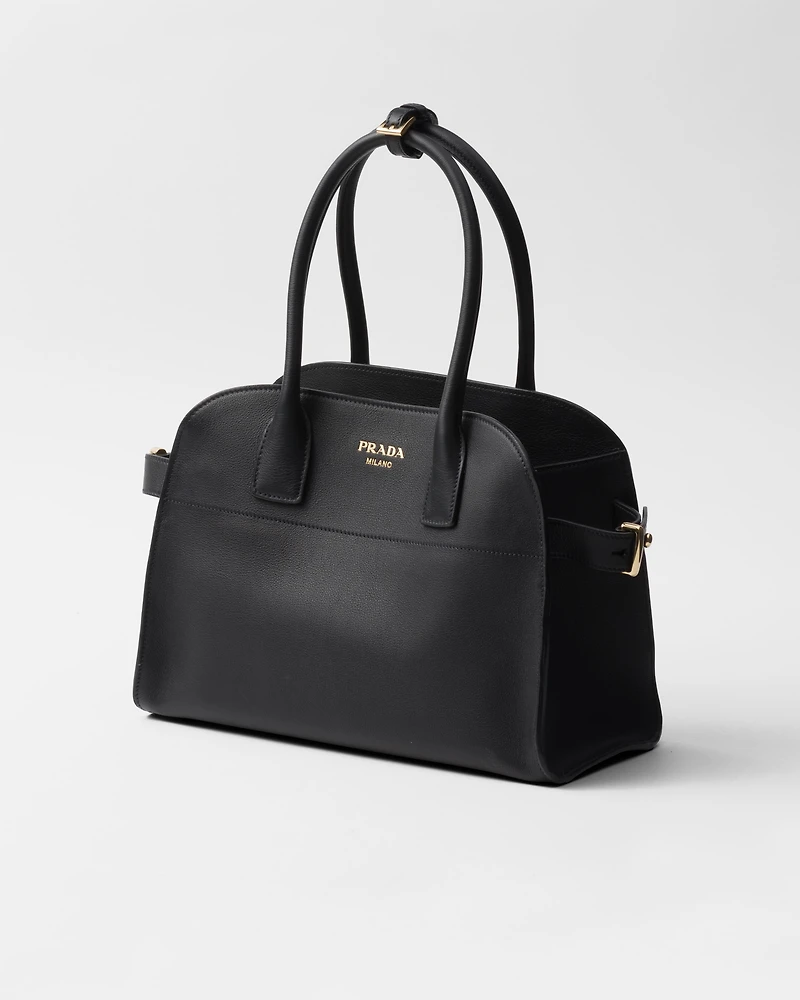 Medium leather tote bag