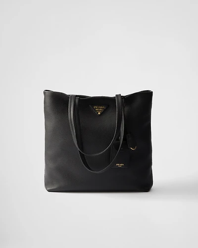 Large leather tote bag