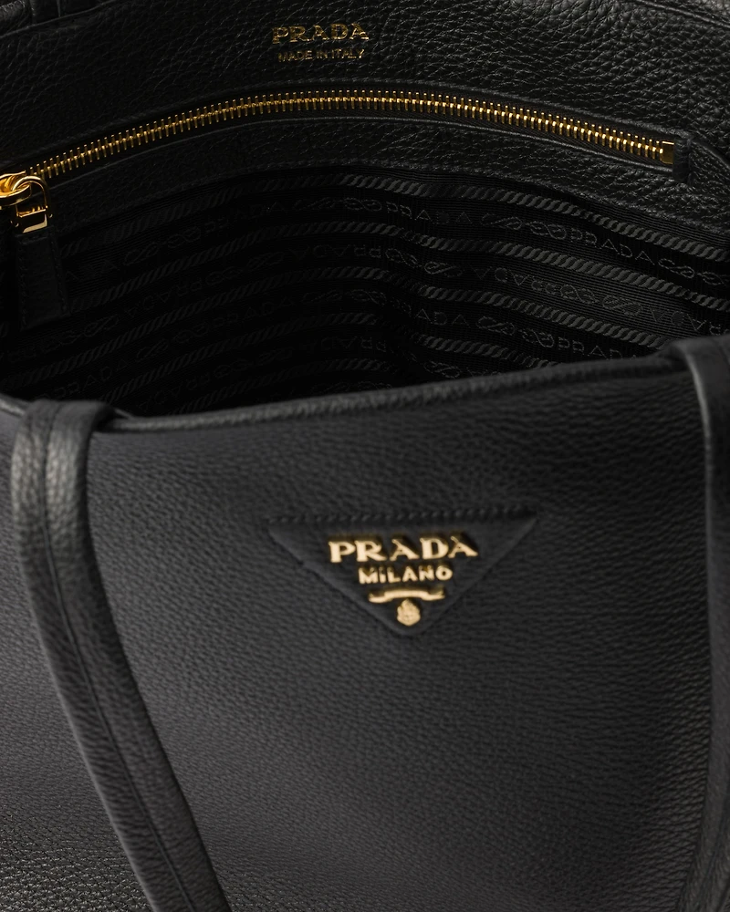 Large leather tote bag