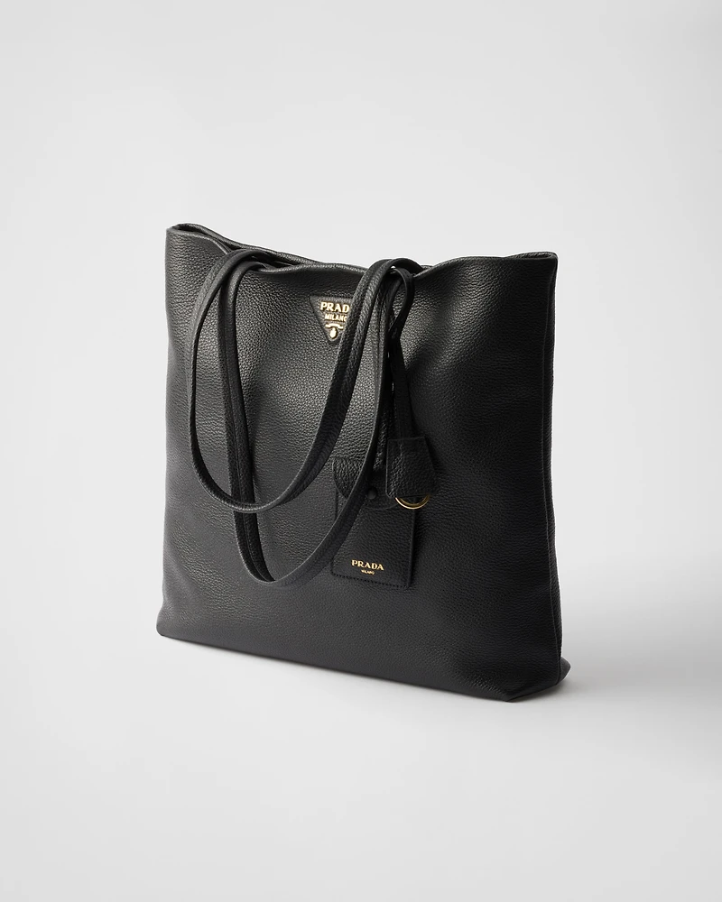 Large leather tote bag