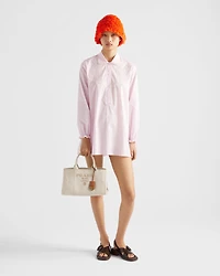 Prada Jardinière large linen blend handbag