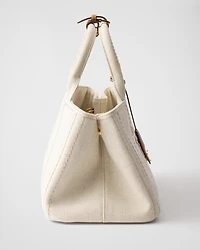 Prada Jardinière large linen blend handbag