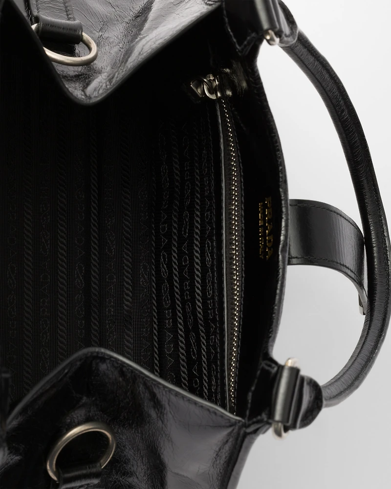 Medium leather tote bag