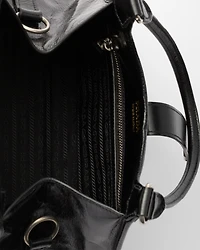 Medium leather tote bag