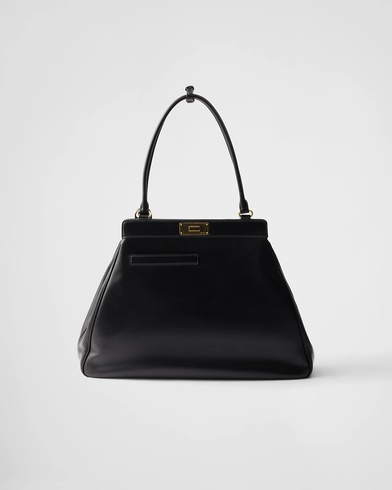 Large leather tote bag