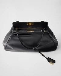 Large leather tote bag