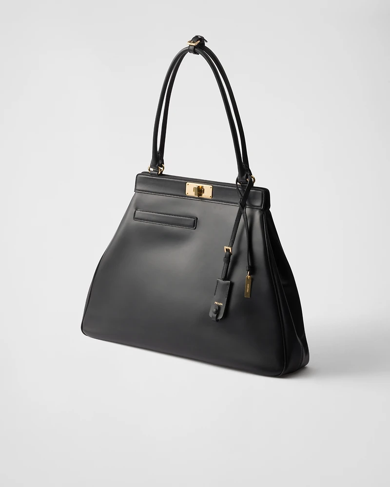Large leather tote bag
