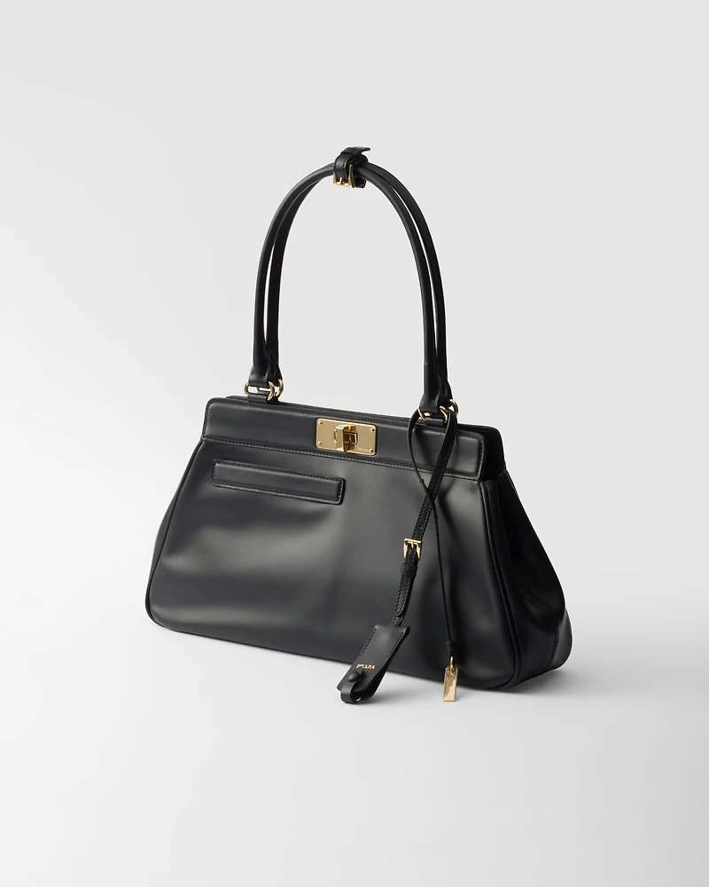 Medium leather tote bag