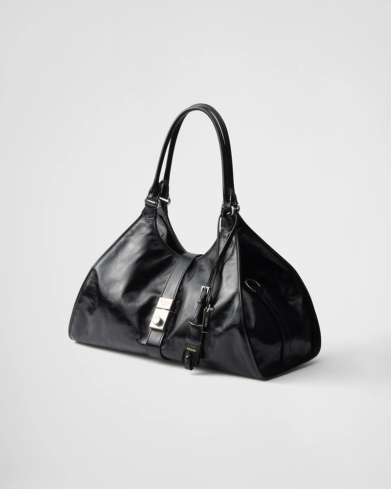 Large leather tote bag