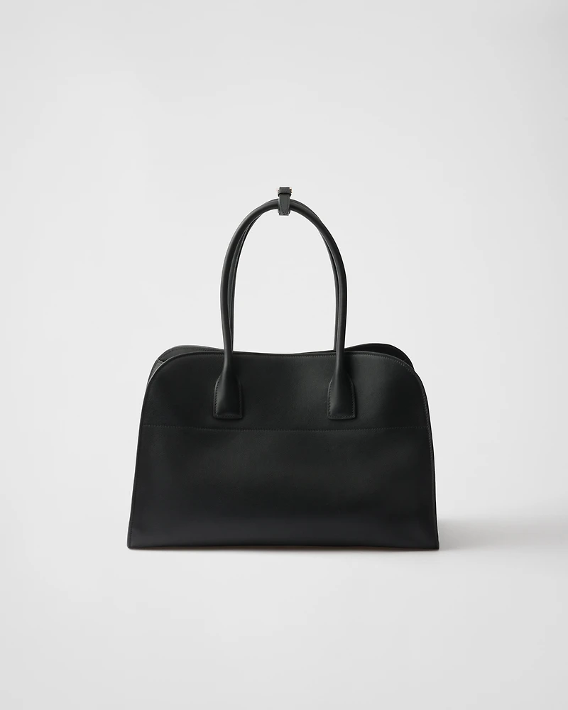 Large leather tote bag