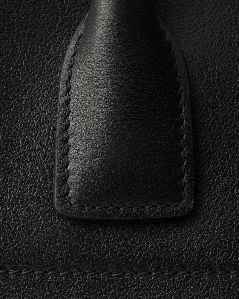 Large leather tote bag