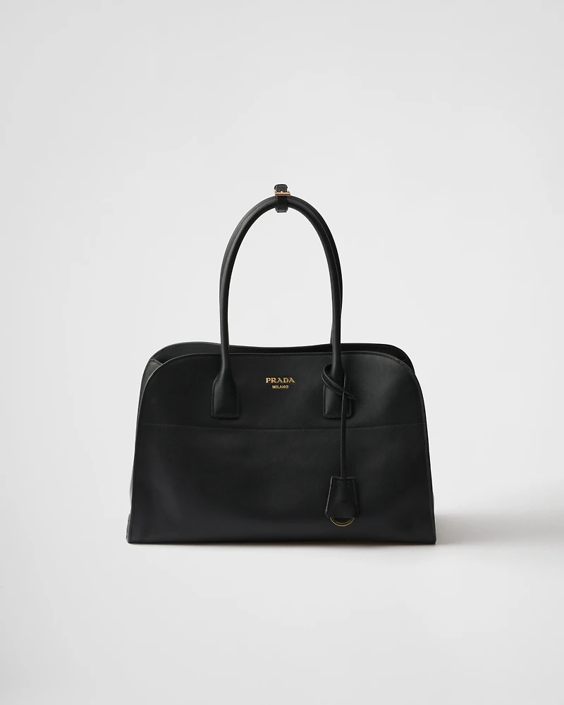 Large leather tote bag