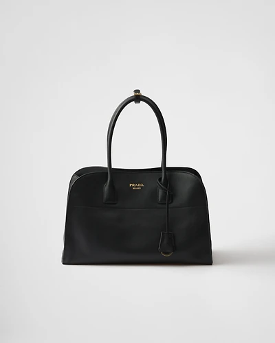 Large leather tote bag