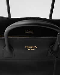 Large leather tote bag