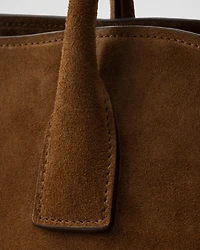 Medium suede tote bag