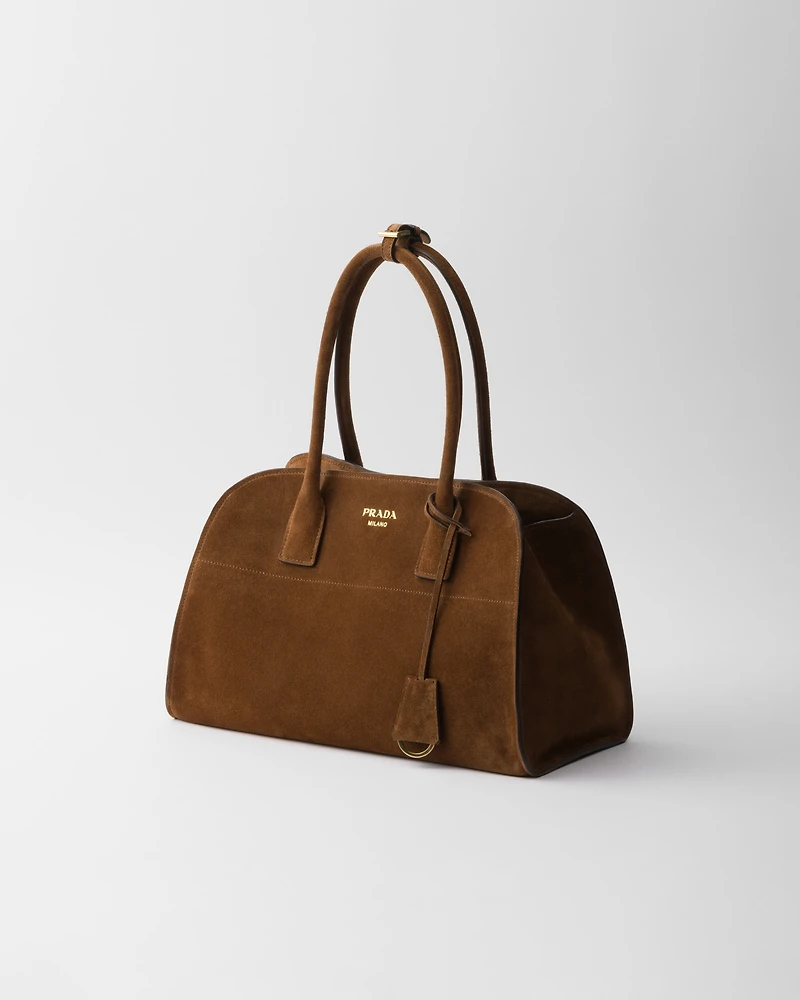 Medium suede tote bag