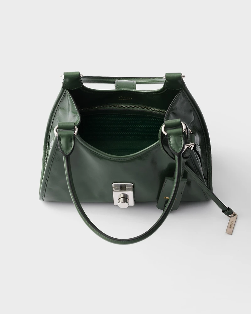 Small leather tote bag