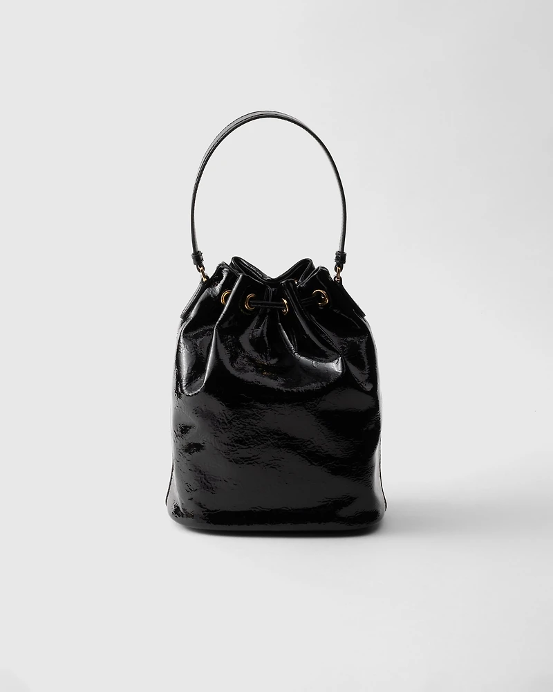 Prada Duet naplak patent leather bucket bag