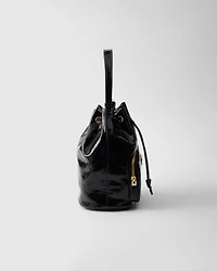 Prada Duet naplak patent leather bucket bag