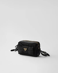 Mini Re-Nylon and nappa leather shoulder bag with bow