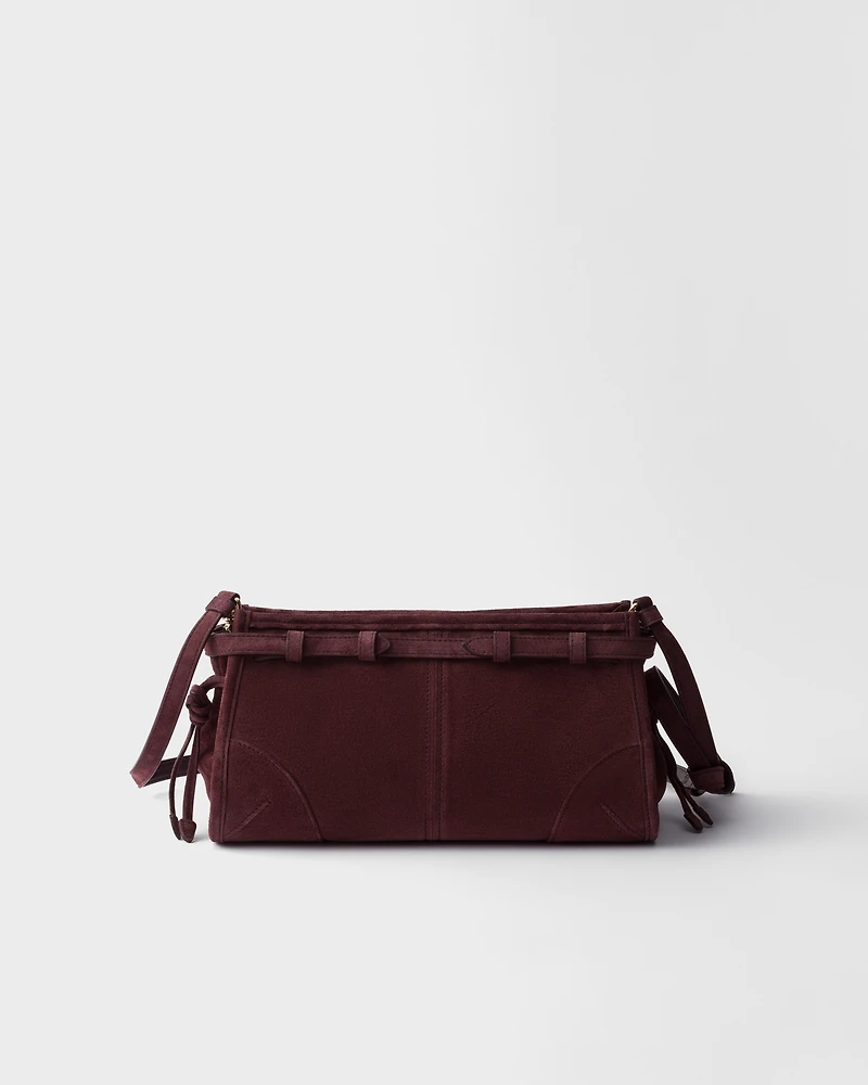 Prada Bonnie small suede shoulder bag