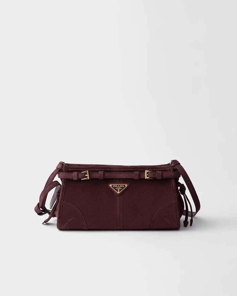 Prada Bonnie small suede shoulder bag