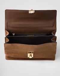 Prada Soft Sound medium suede shoulder bag