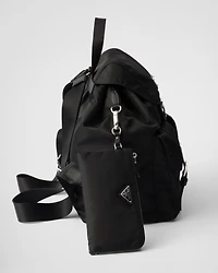 Medium Re-Nylon backpack with pouch