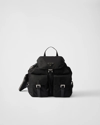 Medium Re-Nylon backpack with pouch