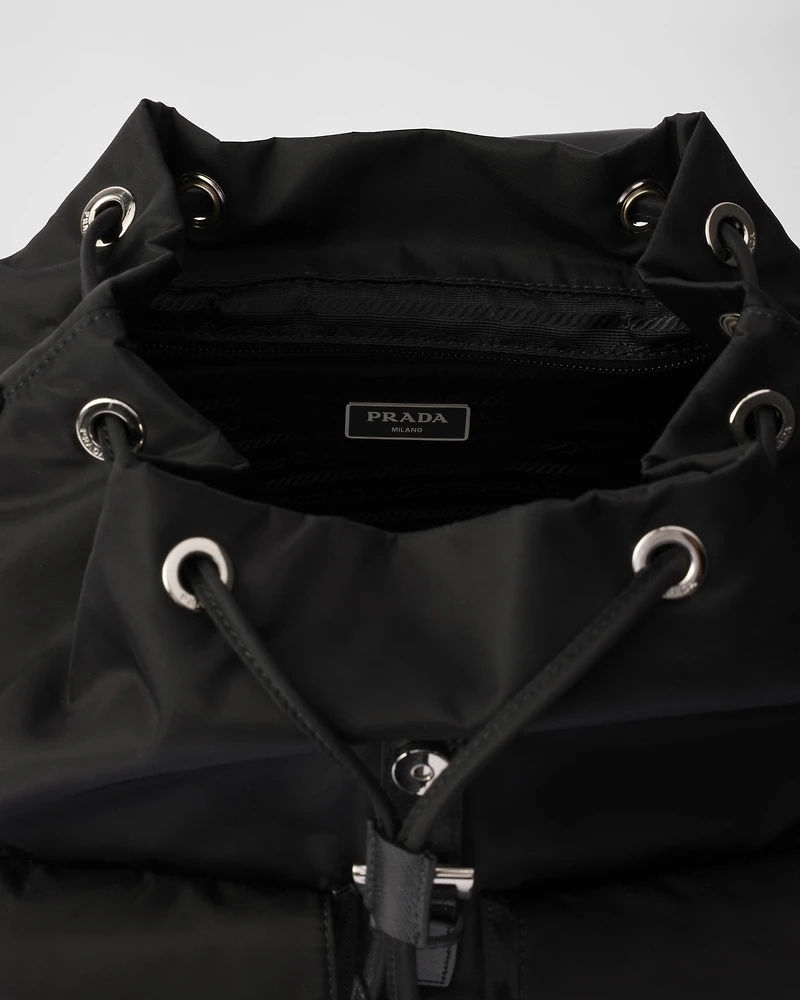 Medium Re-Nylon backpack with pouch