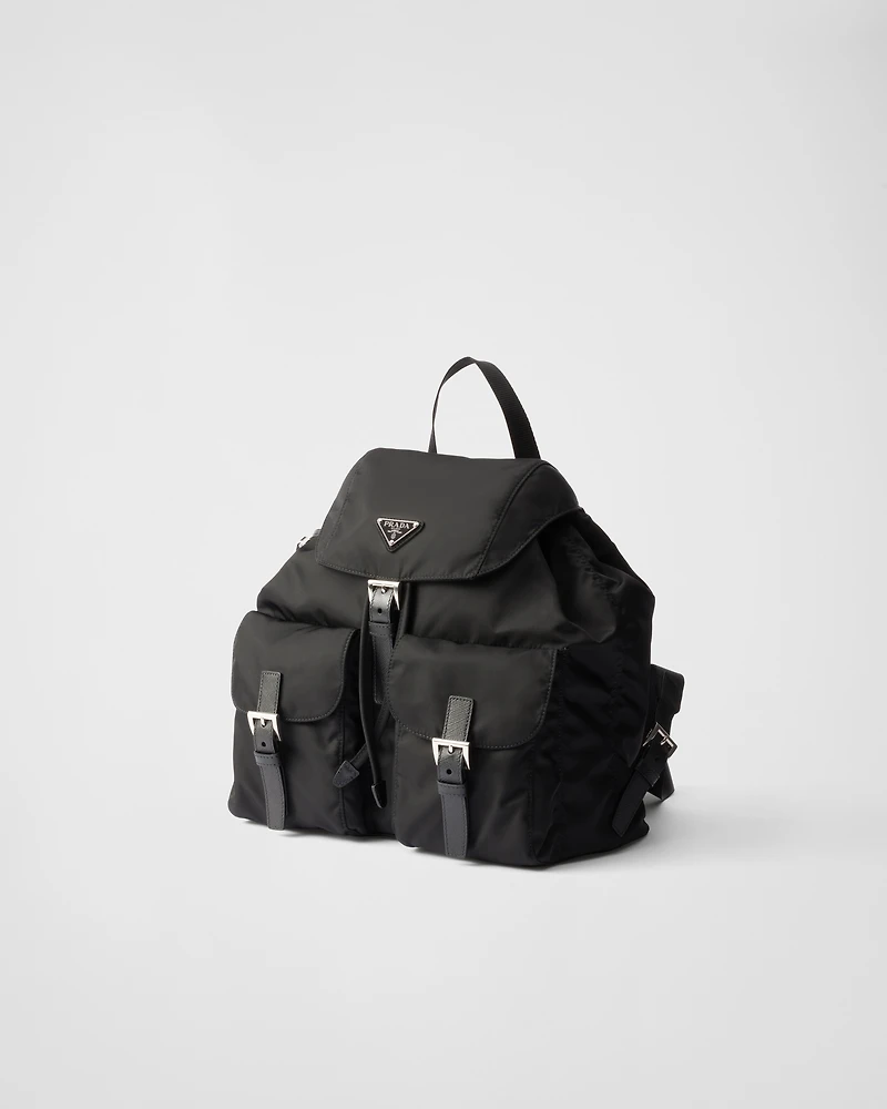 Medium Re-Nylon backpack with pouch
